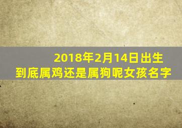 2018年2月14日出生到底属鸡还是属狗呢女孩名字