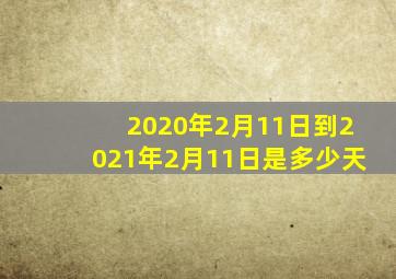 2020年2月11日到2021年2月11日是多少天