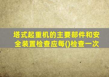 塔式起重机的主要部件和安全装置检查应每()检查一次