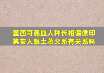 墨西哥混血人种长相偏像印第安人跟土著父系有关系吗
