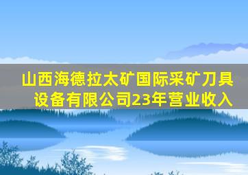 山西海德拉太矿国际采矿刀具设备有限公司23年营业收入