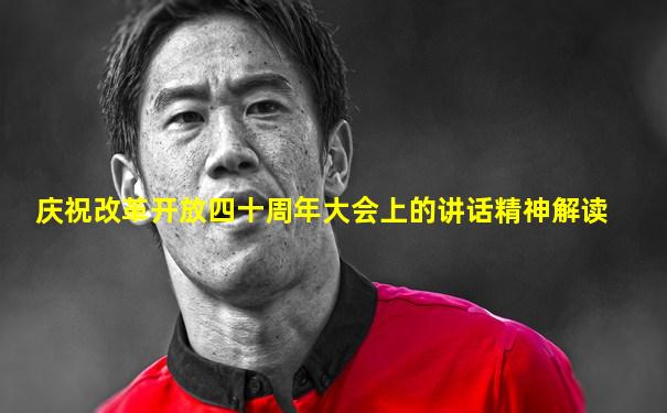 庆祝改革开放四十周年大会上的讲话精神解读