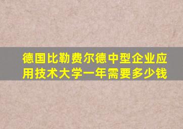 德国比勒费尔德中型企业应用技术大学一年需要多少钱