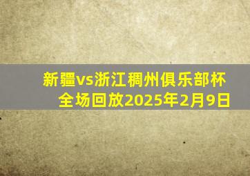新疆vs浙江稠州俱乐部杯全场回放2025年2月9日