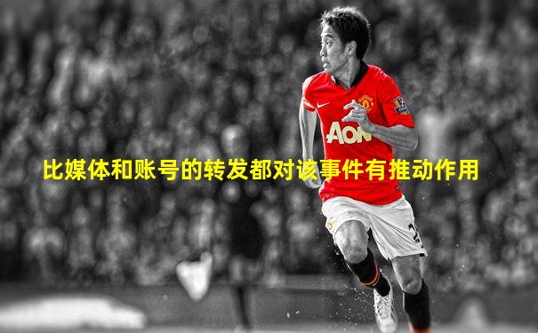 比媒体和账号的转发都对该事件有推动作用