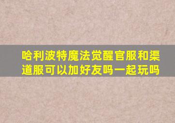 哈利波特魔法觉醒官服和渠道服可以加好友吗一起玩吗