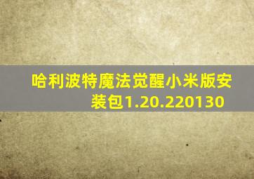 哈利波特魔法觉醒小米版安装包1.20.220130